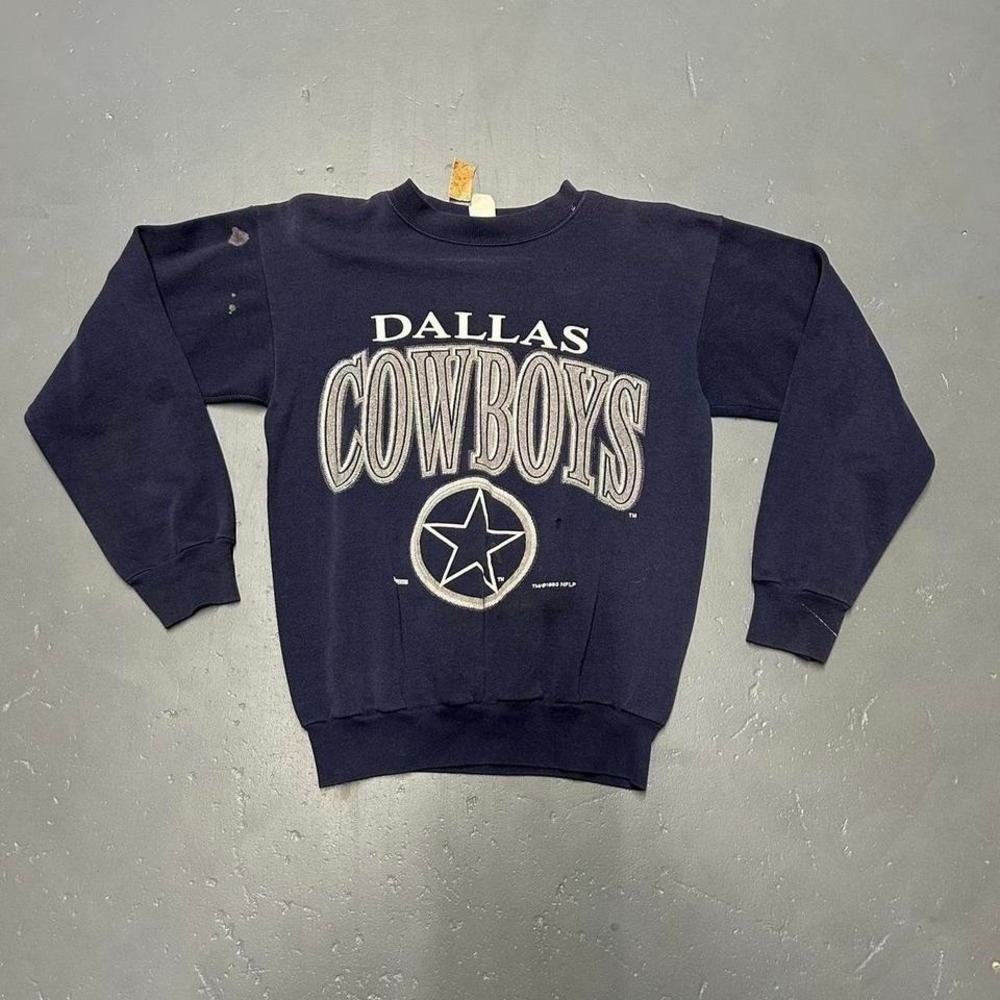 Vintage 1993 distressed Dallas Cowboys big print graphic nfl football crewneck